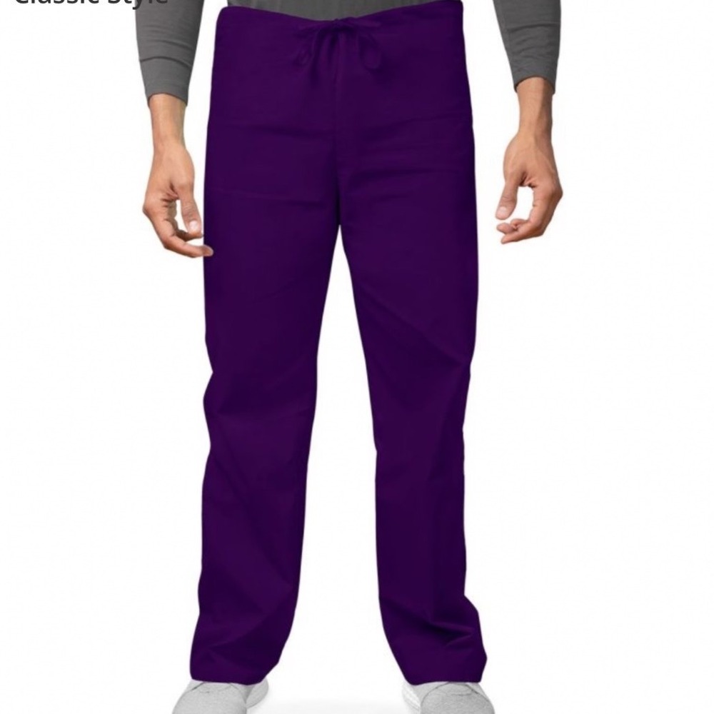 Adar Unisex Scrub Pants NWOT L Purple Drawstring‎ Medical